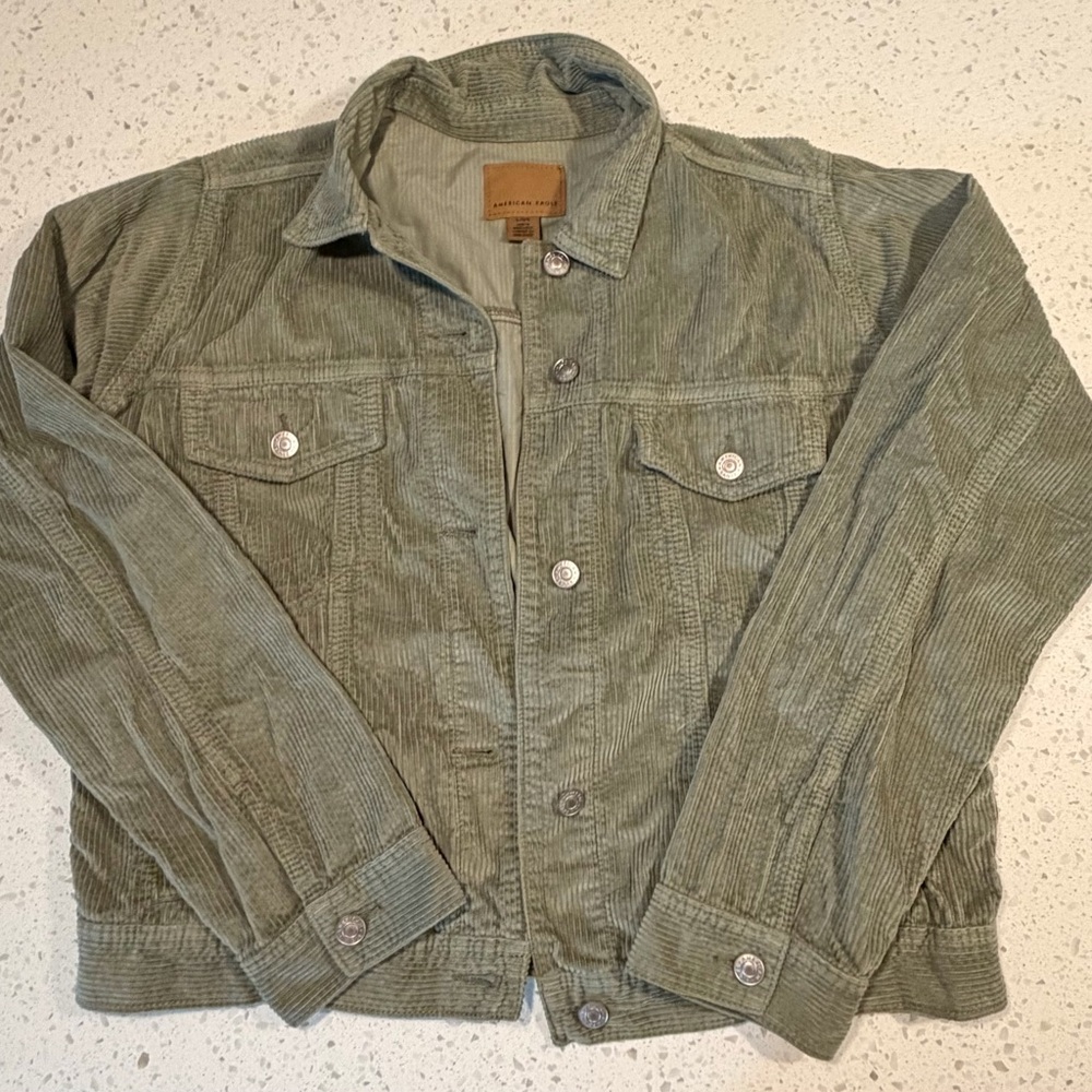 American Eagle Outfitters Olive Green Corduroy Jacket